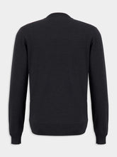 Fendi Black Wool FF Logo Pullover