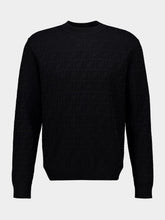 Fendi Black FF Zucca Cotton Crewneck Jumper