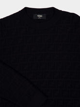Fendi Black FF Zucca Cotton Crewneck Jumper