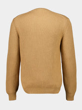 Fendi Light Brown Wool Pullover Logo