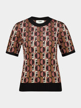 Fendi Pink Optical Jacquard Jumper
