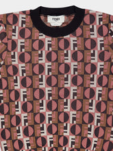 Fendi Pink Optical Jacquard Jumper
