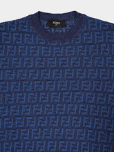 Fendi Blue FF Intarsia Jumper