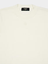 Fendi White Cotton and Cashmere Short-Sleeve Jumper