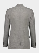 Dolce & Gabbana Grey Double-Breasted Houndstooth Wool Jacket