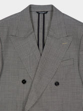 Dolce & Gabbana Grey Double-Breasted Houndstooth Wool Jacket