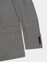 Dolce & Gabbana Grey Double-Breasted Houndstooth Wool Jacket