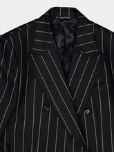 Dolce & Gabbana Black Pinstripe Sicilia Wool Jacket