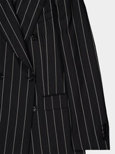 Dolce & Gabbana Black Pinstripe Sicilia Wool Jacket