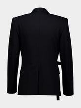 Dolce & Gabbana Black Wrap-Style Wool Blazer