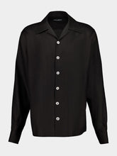 Dolce & Gabbana Black Hawaii Linen Canvas Shirt