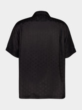 Dolce & Gabbana Black DG Logo Jacquard Hawaii Shirt