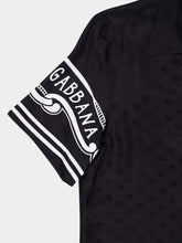 Dolce & Gabbana Black Silk Hawaiian Shirt with Bandanna Print