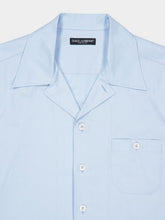 Dolce & Gabbana Light Blue Short-Sleeve Cotton Shirt