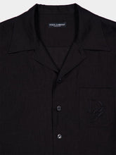 Dolce & Gabbana Black Linen Short Sleeve Button-Up Shirt