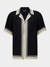 Dolce & Gabbana Black Silk Hawaii Logo Shirt