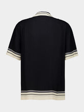 Dolce & Gabbana Black Silk Hawaii Logo Shirt