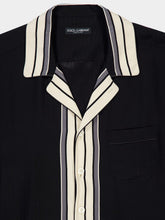 Dolce & Gabbana Black Silk Hawaii Logo Shirt