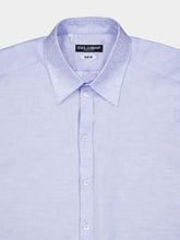 Dolce & Gabbana Light Blue Cotton Linen Shirt