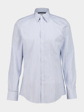 Dolce & Gabbana Light Blue Striped Cotton Shirt