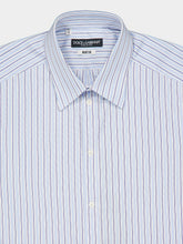 Dolce & Gabbana Light Blue Striped Cotton Shirt