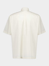 Dolce & Gabbana Beige Poplin Hawaiian Shirt with Metal Logo Tag