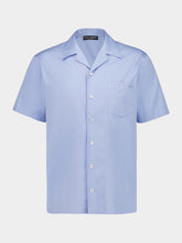 Dolce & Gabbana Celeste Blue Short-Sleeve Cotton Shirt