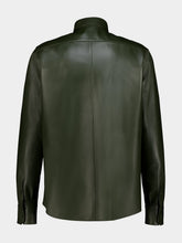 Dolce & Gabbana Green Nappa Leather Shirt