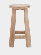 Gommaire Natural Teak Bar Stool