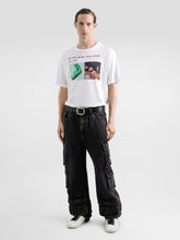 Dolce & Gabbana White Cotton Hand and Coffee Print T-shirt