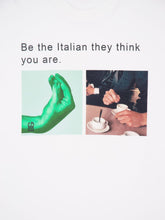 Dolce & Gabbana White Cotton Hand and Coffee Print T-shirt