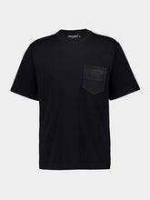 Dolce & Gabbana Black Cotton T-Shirt with Leather Pocket