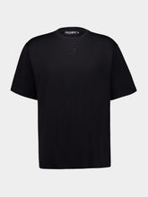Dolce & Gabbana Black Cotton T-shirt with Logo Embroidery