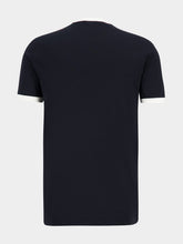 Dolce & Gabbana Blue Cotton T-Shirt with Flock Print