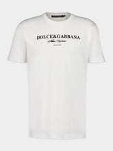 Dolce & Gabbana White Cotton T-Shirt with Logo Print