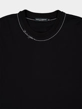 Dolce & Gabbana Black Cotton Embroidered T-Shirt