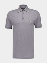 Dolce & Gabbana Grey Cotton Piqué Polo-Shirt with Branded Tag