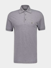 Dolce & Gabbana Grey Cotton Piqué Polo-Shirt with Branded Tag