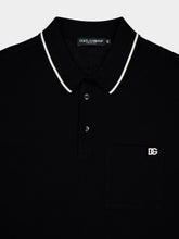 Dolce & Gabbana Black Cotton Piqué Polo Shirt