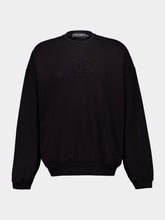 Dolce & Gabbana Black Cotton Sweatshirt with DG Logo