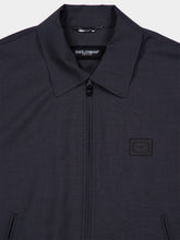 Dolce & Gabbana Gray Wool Jacket with Logo Tag