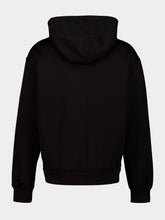 Dolce & Gabbana Black Cotton Zip-Up Hooded Sweatshirt