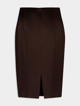 Tom Ford Deep Brown Satin Midi Skirt