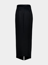 Tom Ford Black Crepe Envers Satin Tailored Skirt