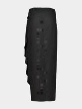 Tom Ford Black Polka Dot Silk Wrap Skirt