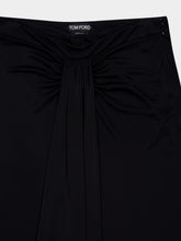 Tom Ford Black Maxi Skirt in Textured Lustrous Jersey