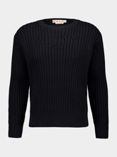 Marni Black Crewneck Cotton Knit Sweater