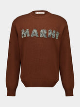 Marni Brown Wool Logo Sweater