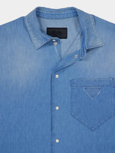 Prada Light Blue Denim Shirt with Mother-of-Pearl Buttons
