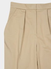 Balmain Beige Foncé Cotton High-Waisted Trousers